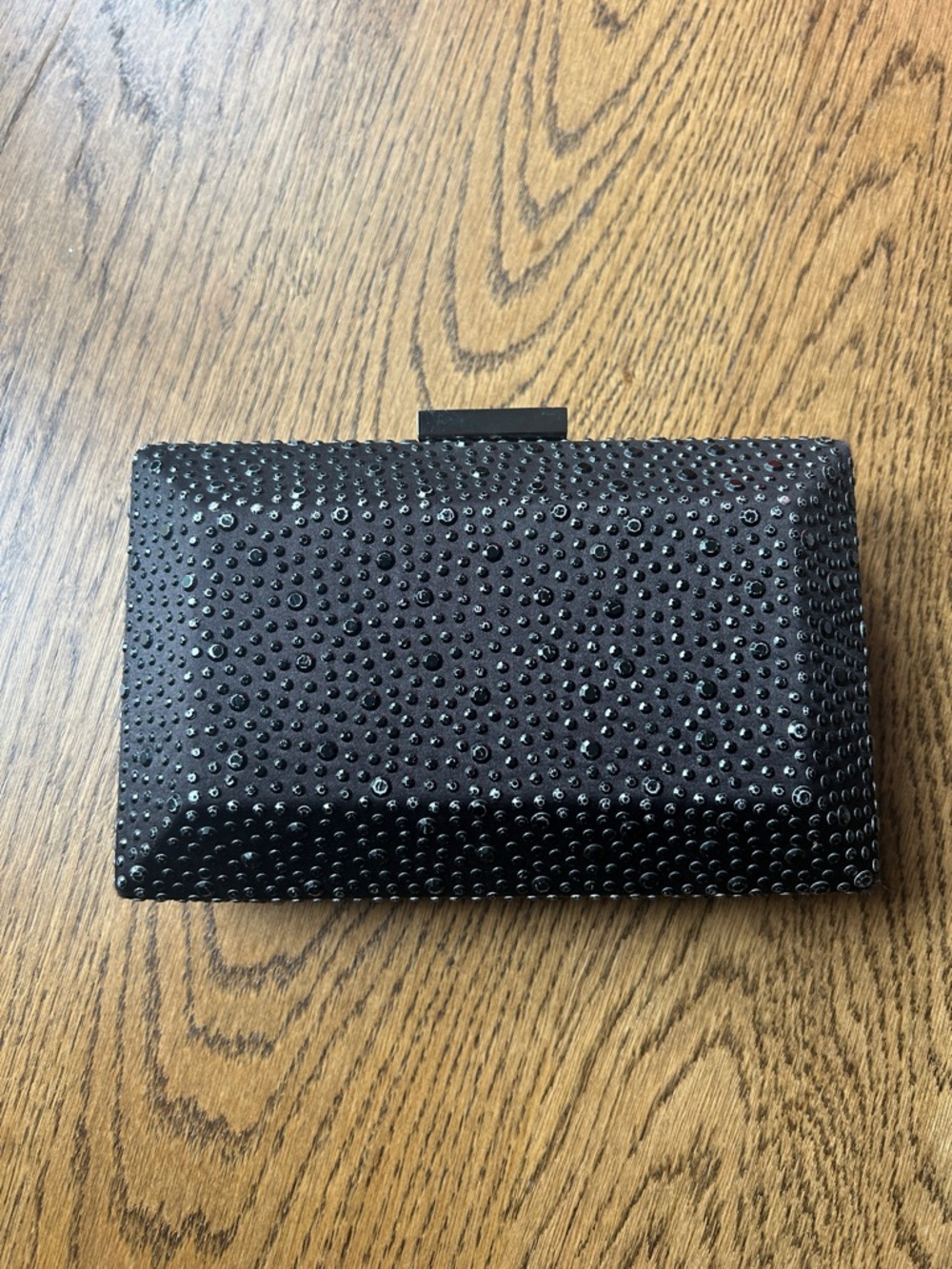 Black metal-Embellished Women’s Clutch